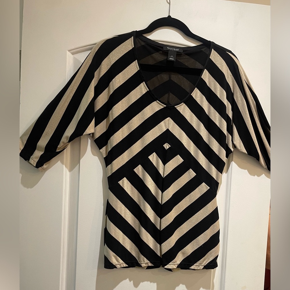 White House black market sparkly blouse